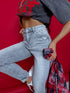 MOM STRETCH pants "VENERA" - LIGHT GRAY AT133-38